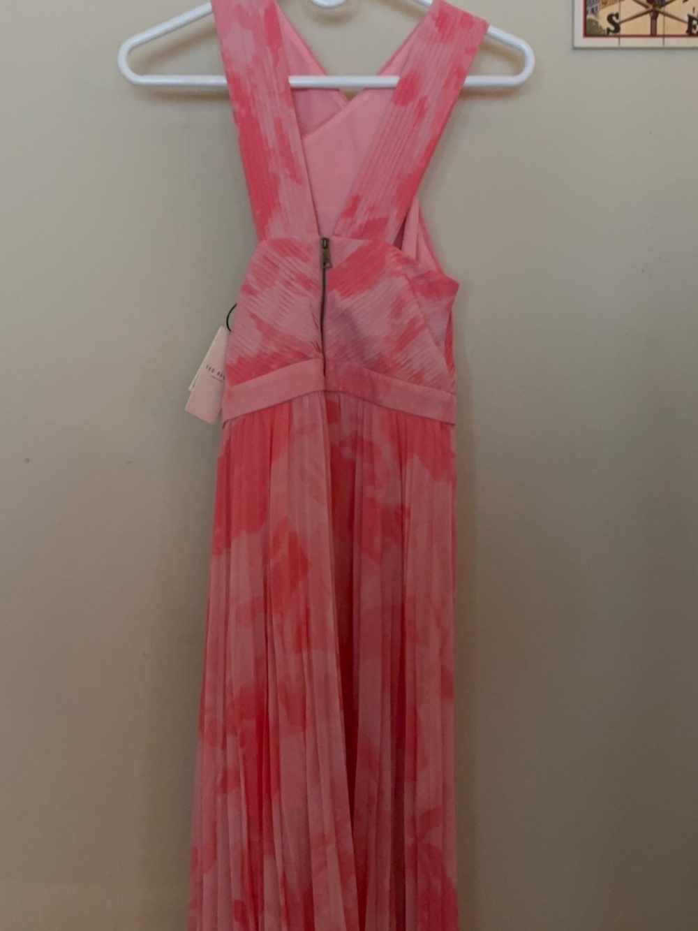 BNWT Ted Baker Cross Front Pleated Midi Dress - MIRELIA - Picture 3 of 8